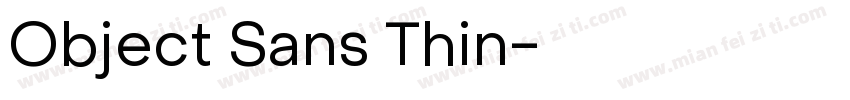 Object Sans Thin字体转换